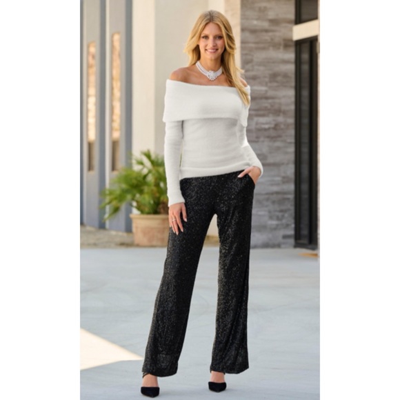 Boston Proper • All Over Sequin Palazzo Pant *NWOT* - Picture 10 of 10